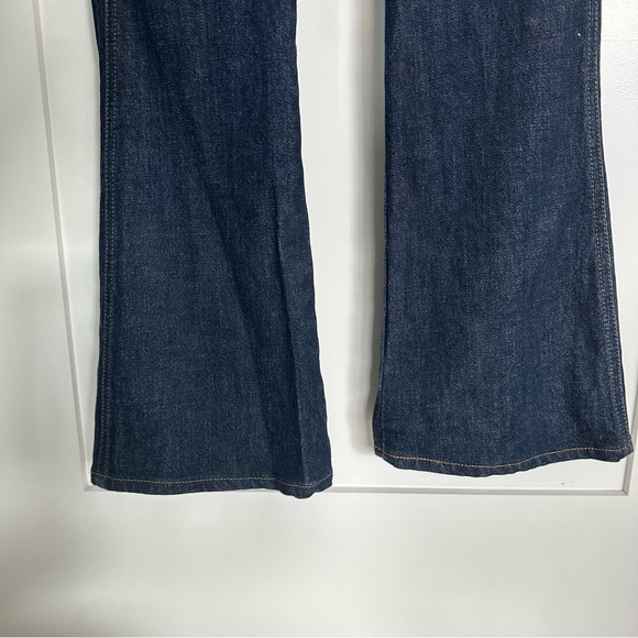 Madewell Flea Market Flare Denim Overall in Dark Washed indigo Style E3383 XS - Picture 5 of 8